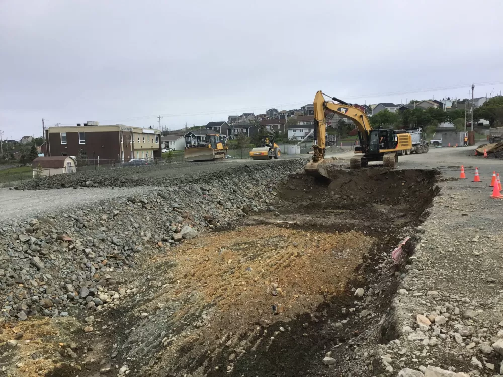 Excavation on pad 7 continued