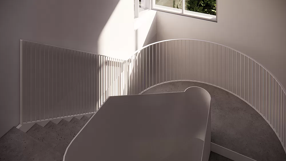 Vue escalier 3 palier supérieur